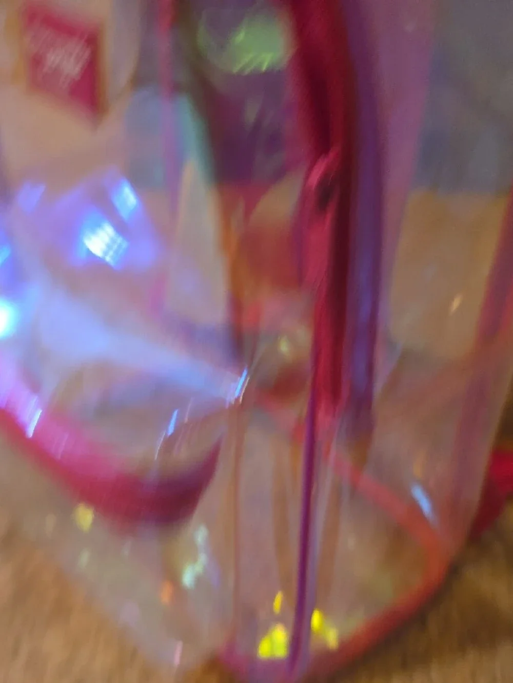 A&F Iridescent Clear Mini Backpack